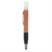 Geeko 3-in-1 Sanitizer Spray Stylus and Blue Ink Pen Orange