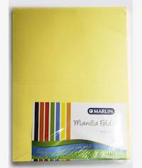 Marlin A4 Flat File Folders Yellow Pack of 100