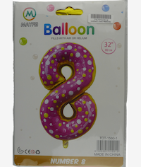 Casey 102cm Donut Balloon Number 8